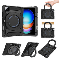 Untuk XiaoMi Pad 6S Pro 12.4 inci 360 tablet, sarung pelindung tablet pegangan putar dengan tali bahu bawaan