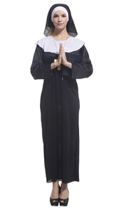 Disfraz de <span class=keywords><strong>monja</strong></span> de Halloween para mujer, faldas largas negras ajustadas sexis para <span class=keywords><strong>monja</strong></span>, disfraces de Halloween, Cosplay - Product Image 2