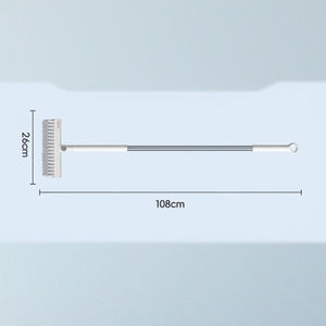 Cepillo de limpieza de suelo PP de plástico de cerdas duras de mango largo, sin esquinas muertas, cepillo para azulejos de baño doméstico para coches - Product Image 2
