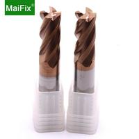 Maifix 1 pièce Fraise à queue carrée en carbure monobloc pour usinage CNC, 4 cannelures, HRC55, 4 mm, pour métal, prix usine