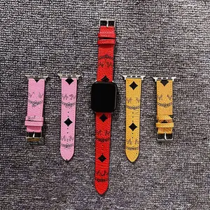 패션 가죽 시계 밴드 애플 스마트 시계 럭셔리 디자이너 스타일 고품질 시계 스트랩 iwatch 7 6 38 42 mm