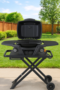 Barbecue à gaz pliable avec plateau en acier pour le camping - Product Image 4