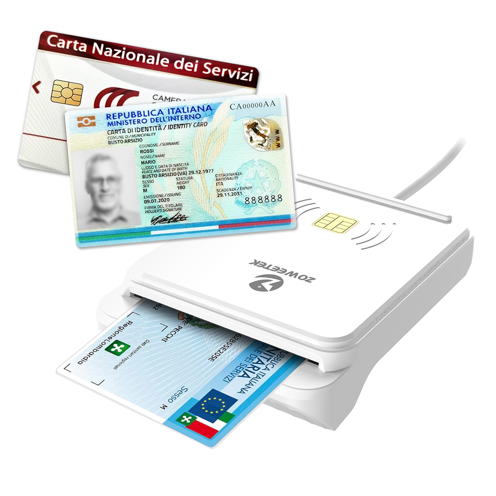 Zoweetek 13.56Mhz Nfc/Rfid Toegangscontrole Smartcard Lezer Usb 2.0 Chipkaart Lezer Iso 7816 Cac Ic Id Atm Creditcard Lezer