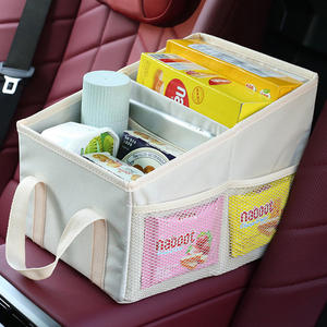 Organizador de asiento de coche de poliéster 600D multiusos con portavasos y caja de almacenamiento <span class=keywords><strong>para</strong></span> asientos delanteros y traseros de pasajeros camiones furgonetas - Product Image 3