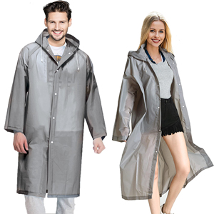 Imperméable en EVA avec impression de logo personnalisé, poncho de pluie, vestes de pluie de haute qualité, imperméables, réutilisables, recyclés, pour hommes - Product Image 2