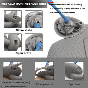 حاجب شمس قابل للطي للسائق باللون الرمادي مصنوع من البولي بروبيلين والقماش، متوافق مع سيارة CR-V موديلات 2017-2022، رقم القطعة 83280TLAA12ZB - Product Image 2