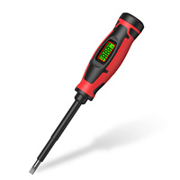 Testeur de tension numérique HT95A-SL5 12-250V AC avec détection NCV, écran LCD, précision de classe 0.1, en ABS, stylo de test