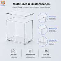 Grande vitrine magnétique en acrylique transparent de 200x102x178mm avec couvercle amovible pour figurines, objets de collection et présentation en magasin