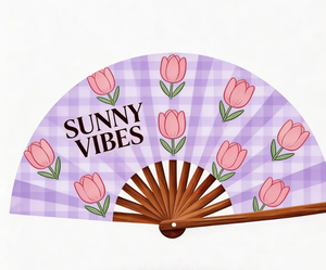 High Quality Custom Printed Foldable Bamboo <b>Handheld</b> <b>Fans</b> Painted Technique-Personalized High End Accessory - Product Image 5