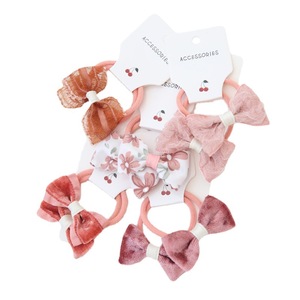 10 pz/lotto Sweet neonate fascette per capelli archi elastico elastico fiore piccola palla Scrunchies - Product Image 2
