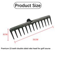Râteaux de sable de golf de haute qualité à une seule face pour les terrains de golf de lac, de plage, les pelouses, kit d'organisation d'outils, aire de pratique, bunker de sable
