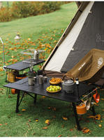 Support de fixation de table en acier au carbone Jukaiwtec CA04 - Portable pour le camping et la randonnée en extérieur