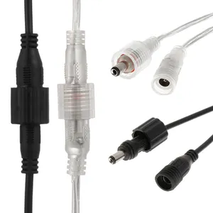 DC 5.5 x 2.1mm IP68 Waterproof Male and Female Connector Plug 2 Pin Power Wires