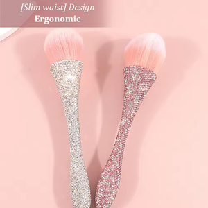 Pinceau à paillettes pour ongles, poils en nylon doux, motif rose, outil de nettoyage pour manucure, pour salon de manucure - Product Image 2