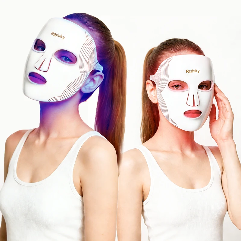 REDSKY Silicone Mask 3 Colors 630nm 830nnm 415nm Near Infrared LED Face Red Light Therapy Mask For Beauty