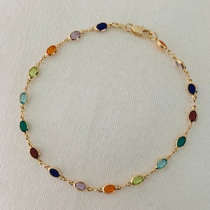 Gioielli di moda cavigliere di gioielli in acciaio inossidabile per le donne accessori per piedi gioielli ciondola cavigliera di cristallo cavigliera di perline colorate - Product Image 5