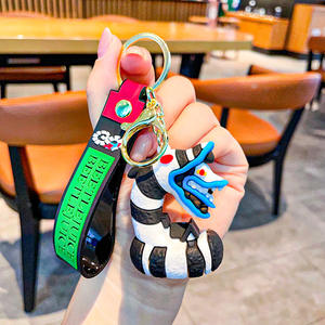 Diseño Popular <span class=keywords><strong>Beetlejuice</strong></span> Bag Charms llavero accesorios goma Kevchain personalizado para Decoración - Product Image 4