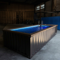 Conteneur rectangulaire en acier inoxydable durable pour piscine, aquarium de luxe, patio extérieur pour projets hôteliers et de complexes de villégiature - Garantie 10 ans