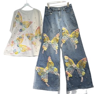 Set <span class=keywords><strong>Donna</strong></span> Autunno 2025: T-shirt Stampata a Maniche Corte e <span class=keywords><strong>Jeans</strong></span> Dritti Snellenti, Vendita all'Ingrosso - Product Image 5