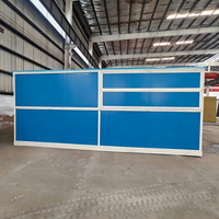 Kiosque conteneur pliable, stand modulaire avec fenêtre de service hydraulique relevable pour la vente de nourriture et de snacks