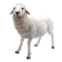 Sculpture animale décorative en fibre de verre, grande taille, art d'extérieur, Statue de mouton, pour les premiers ornements du jardin