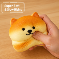 Jouet Squishy Unisexe en PU en forme de Chien Porte-Bonheur de Dessin Animé