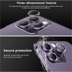 휴대 전화 카메라 렌즈 보호기 14 프로 최대 유리 카메라 렌즈 보호기 아이폰 11 프로 맥스, 아이폰 카메라 반짝이 렌즈 - Product Image 4