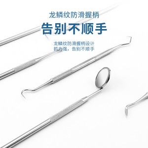 Stainless Steel Dental Tool Set 11-Piece Portable Tartar Remover Oral Care Probe Home Use - Product Image 1