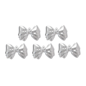 Unisex Stainless Steel <strong>Bowknot</strong> <strong>Pendants</strong> 304 DIY Jewelry <strong>Charms</strong> 35x25mm Silver and Gold Plated 10pcs/bag - Product Image 4