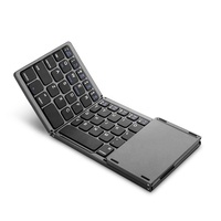 Keyboard Lipat dengan Touchpad Nirkabel Tipe C Isi Ulang Ringan untuk iPad iPhone Tablet PC