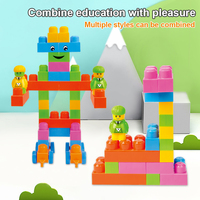 Ensemble de blocs de Construction, jouets de bricolage, 90 pièces, blocs de Construction en particules multicolores pour enfants garçons filles