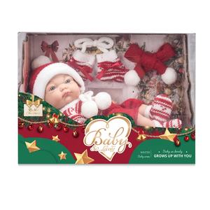 Poupée bébé de 10 pouces <span class=keywords><strong>cadeau</strong></span> de Noël <span class=keywords><strong>mon</strong></span> <span class=keywords><strong>premier</strong></span> jouet de poupée bébé avec des vêtements de Noël - Product Image 3