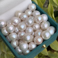 Chaîne de perles d'eau douce naturelles blanches rondes de 11-12 mm, forme plissée Edison, qualité 4A, perles cultivées pour la fabrication de bijoux