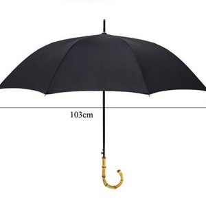 Promotion Straight Automatic <b>Umbrella</b> Wooden Hook Handle Premium <b>Umbrella</b> - Product Image 4