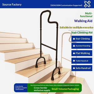 Height Adjustable Stair Climbing Cane, Elderly Stair Assist Walking Stick, Household Stair Support Handrail Mobility Aid Wholesa - Product Image 4