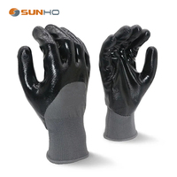 Gants de travail en nitrile tricotés de calibre 13, antidérapants, imperméables, pour hommes, pour travaux de construction, résistants au froid, résistants à la chaleur, antistatiques, gants de sécurité