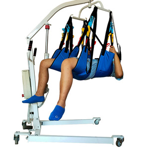 Palans électriques avec sac de transport bleu royal, capacité de 200 kg, pour le transfert des personnes âgées alitées, utilisation à domicile. - Product Image 1