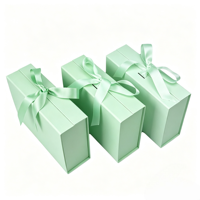 Luxuriöse Maßgefertigte Geschenkbox mit Schleife, Magnetverschluss, Starre Verpackung, Hochzeits-Kartonboxen mit Schleifenknoten, Klappbare Versandbox