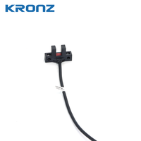 Sensor Fotoelektrik KRONZ Output Ganda 1.2x0.8mm Objek Buram 5mm Tetap Buram 5~24VDC Slot Indikator LED Perlindungan IP67