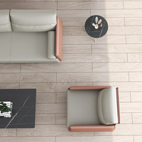 Canapé modulaire sectionnel moderne de style italien européen, 3 places, 1 place, en cuir PU pour bureau