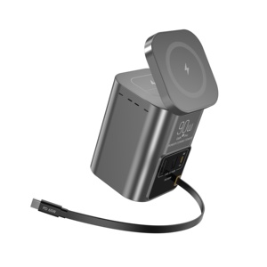 Torre de Carga <span class=keywords><strong>GaN</strong></span> <span class=keywords><strong>Pro</strong></span> Power Combo de 90W con Cargador Inalámbrico Magnético de 15W + USB-C PD de 65W + HUB USB 3.0 |   Estación de Carga Todo en Uno para Teléfono - Product Image 2