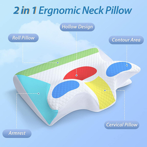 <span class=keywords><strong>Almohada</strong></span> de Cama Ergonómica de Espuma Viscoelástica Sólida JeeBay, Diseño Ortopédico Cervical, Relleno 100% <span class=keywords><strong>Fibra</strong></span> de Poliéster, 1.3 kg, Sueño Saludable y Profundo - Product Image 4