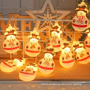 Không Thấm Nước <span class=keywords><strong>LED</strong></span> Giáng Sinh Chuỗi Đèn Phim Hoạt Hình Người Tuyết Cảnh Trang Trí Ngôi Sao Năm Cánh Đèn Cho Bầu Không Khí Ngoài Trời Trang Trí Nội Thất USB - Product Image 2