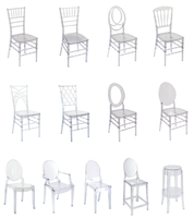 Chaises Chiavari Transparente en Résine Acrylique de Luxe, en Cristal, pour Hôtels, Mariages, Banquets, Fêtes et Événements, Vente en Gros