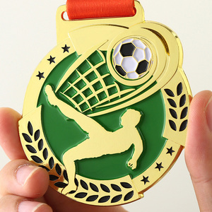 Medallas Deportivas de Fútbol Personalizadas de Aleación de Zinc con Impresión UV 3D, Medallas de Premio al por Mayor para Campeones de Torneos de Fútbol, Trofeo, Premio - Product Image 1