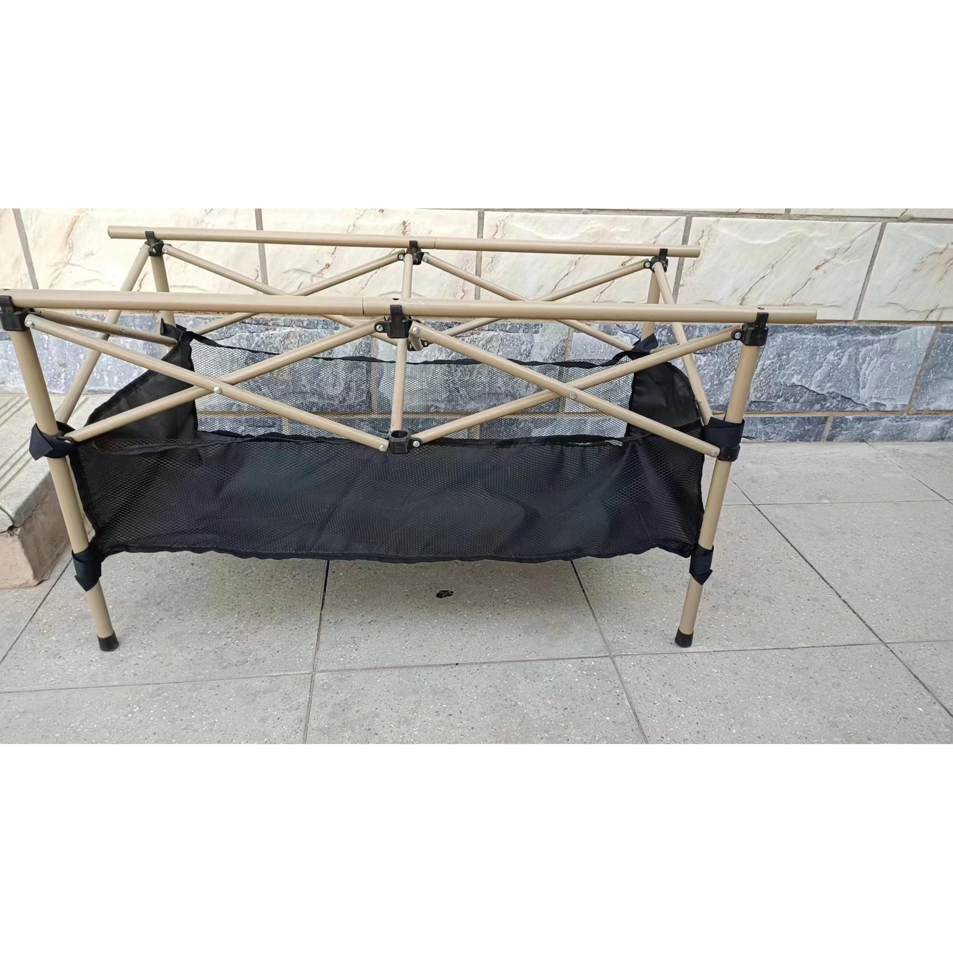 Black long table (with net bag)