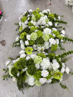 Guirlande florale artificielle vert et blanc en soie, roses, hortensias, anthuriums pour arche de mariage, fleurs latérales pour toile de fond et décoration d'événements