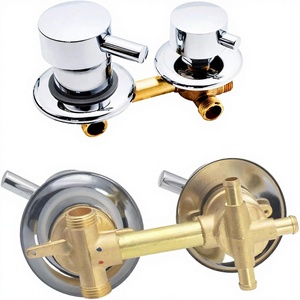 Robinetterie <span class=keywords><strong>de</strong></span> <span class=keywords><strong>douche</strong></span> chromée 2/3/4/5 voies en laiton pour <span class=keywords><strong>cabine</strong></span> <span class=keywords><strong>de</strong></span> bain turque, entre centres - Product Image 1