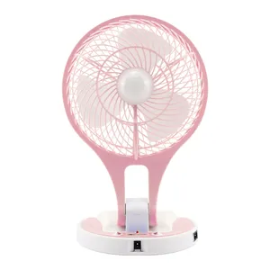 TNTSTAR JR-5580 pink New 6 inch dc table fan mini fan portable usb rechargeable electric ducted fan