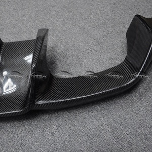 V Style Carbon Fiber Rear Bumper Lip Diffuser Fin Spoiler Rocker <b>Splitters</b> for BMW F87 M2 Body Kits - Product Image 2